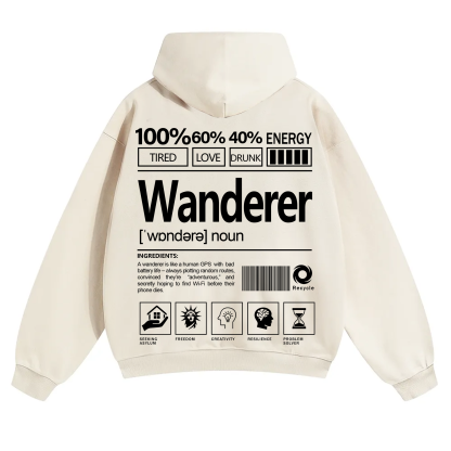 Wanderer Unisex Fit Solid Color Hoodie