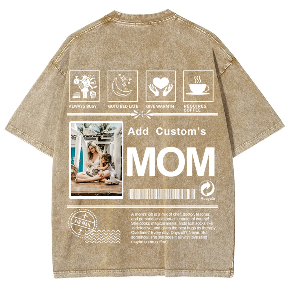 MOM Custom Unisex Fit Washed T-Shirt
