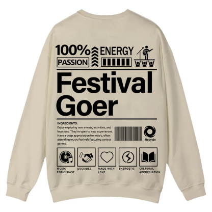 Festival Goer Casual Crewneck Sweatshirt wearishow