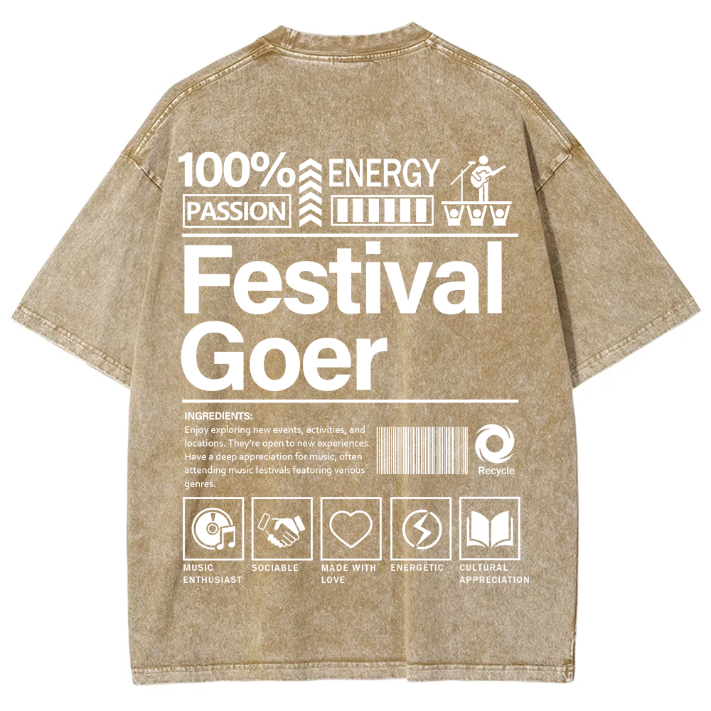 Festival Goer Unisex Fit Washed T-Shirt