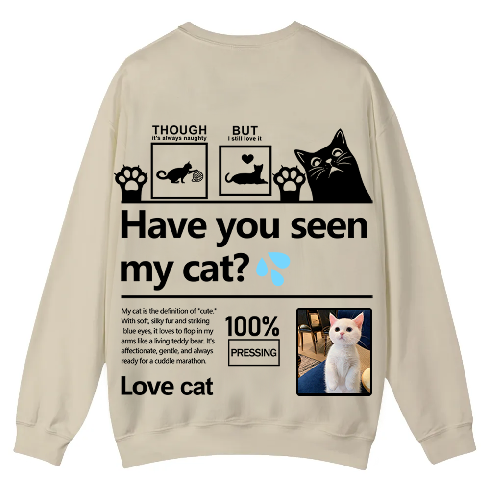 Cat Trick Customized Unisex Casual Crewneck Sweatshirt wearishow