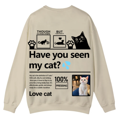 Cat Trick Customized Unisex Casual Crewneck Sweatshirt wearishow