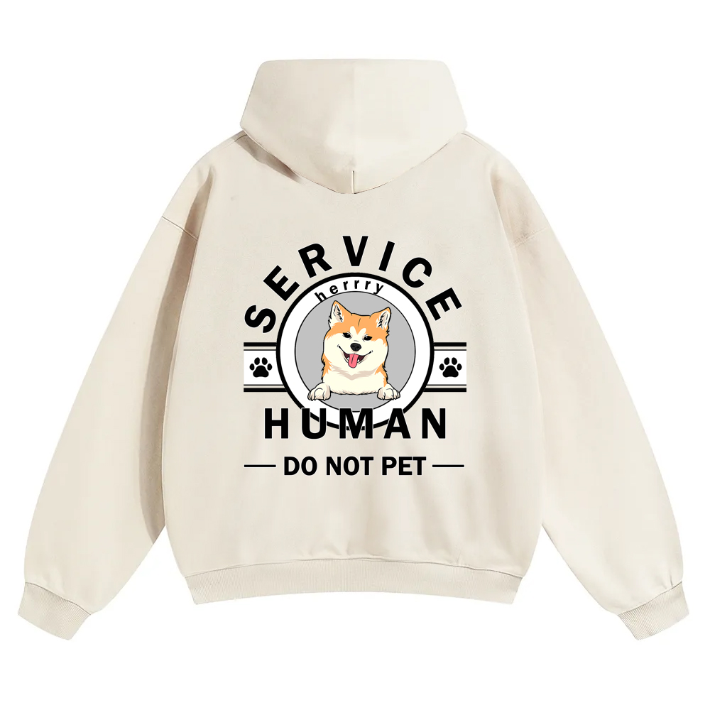 Wearishow Service Human, Do Not Pet - Personalized Custom Hoodie 