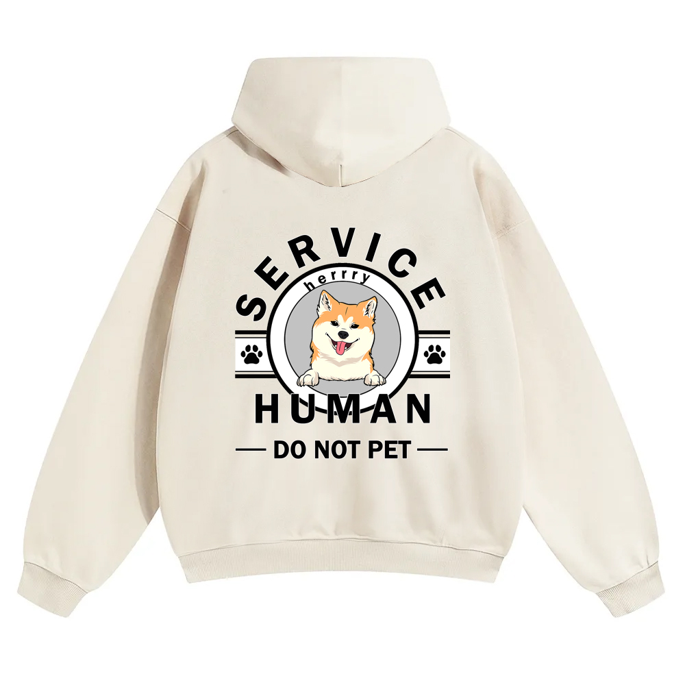 Wearishow Service Human, Do Not Pet - Personalized Custom Hoodie 
