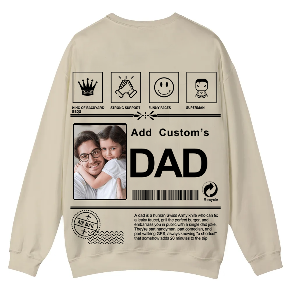 DAD Custom Casual Crewneck Sweatshirt wearishow