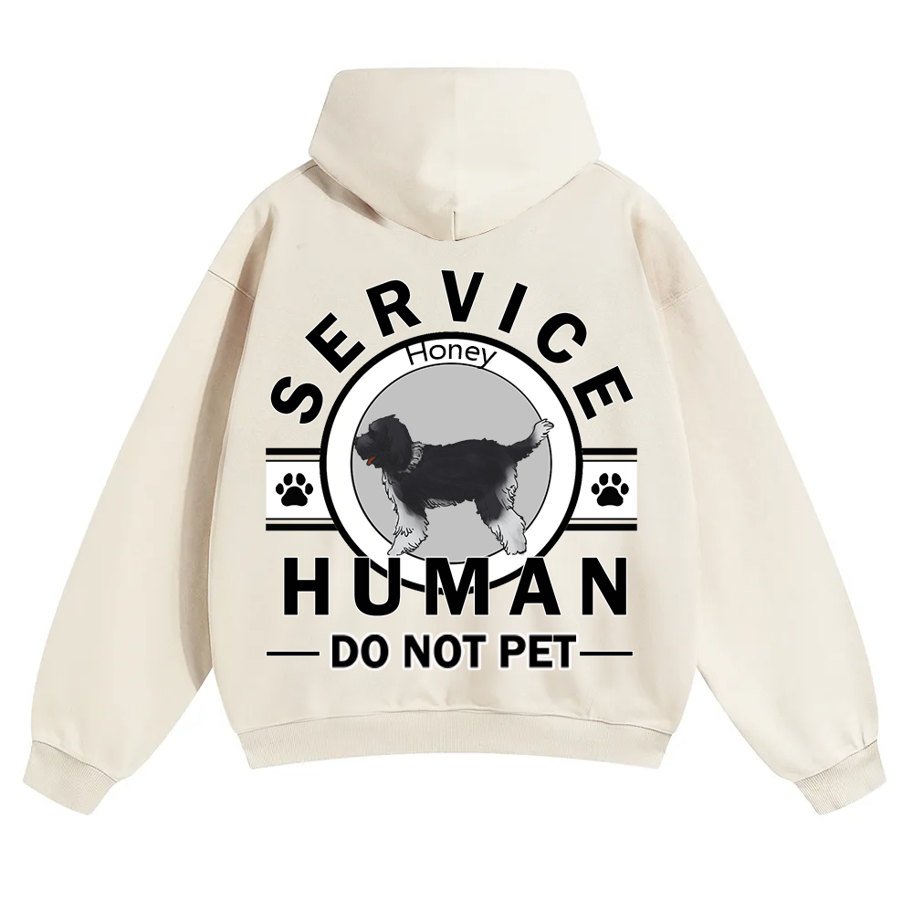 Service Human, Do Not Pet - Personalized Custom Unisex Hoodie