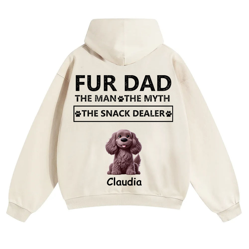 Fur Dad The Man The Myth The Snack Dealer - Personalized Custom Unisex Hoodie