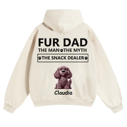 Fur Dad The Man The Myth The Snack Dealer - Personalized Custom Unisex Hoodie