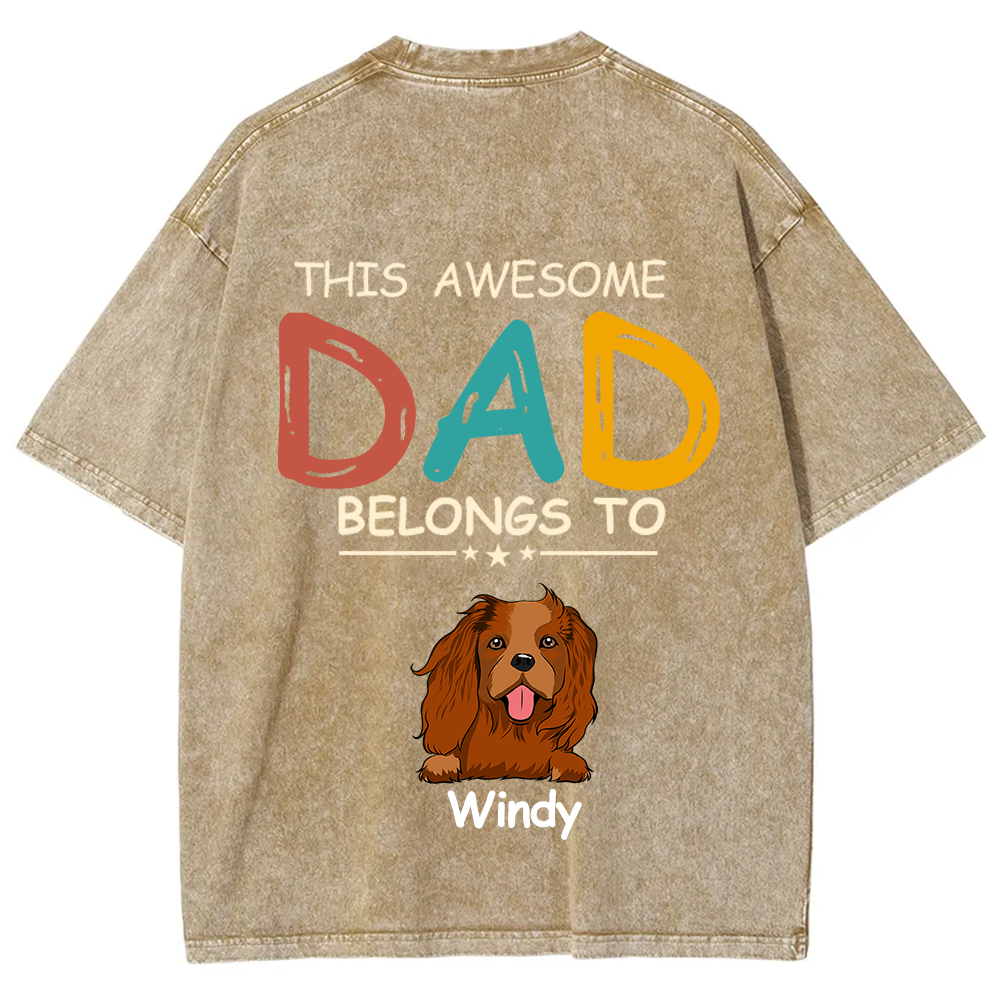 This Awesome Mom/Dad Belongs To - Personalized Custom Unisex  T-shirt