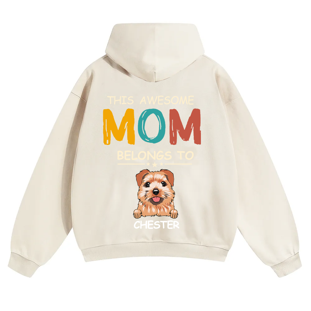 This Awesome Mom/Dad Belongs To - Personalized Custom Unisex Hoodie