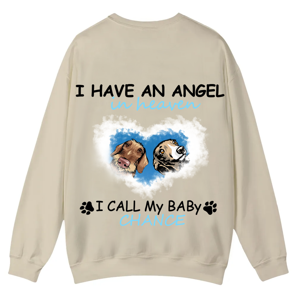 Have An Angel In Heaven - Personalized Custom Unisex Casual Crewneck Sweatshirt wearishow