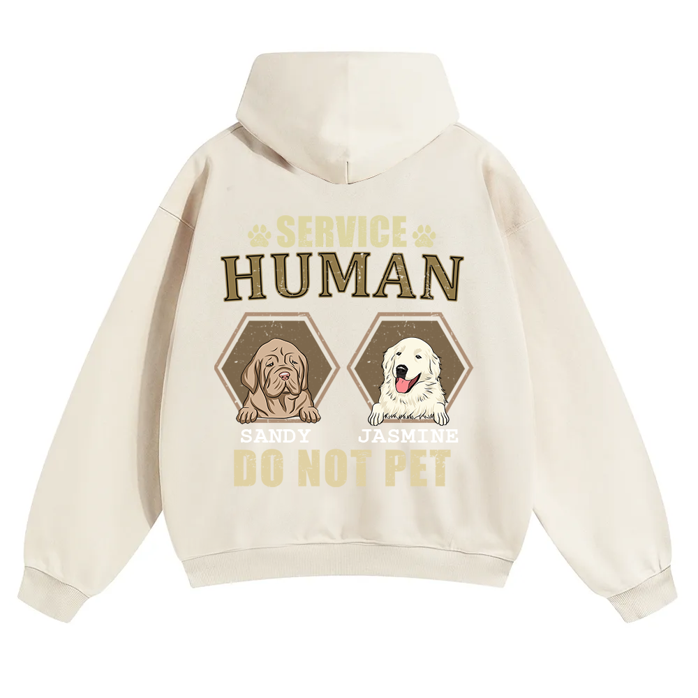 Service Human, Do Not Pet 4 - Personalized Custom Unisex Soild Color Hoodies wearishow