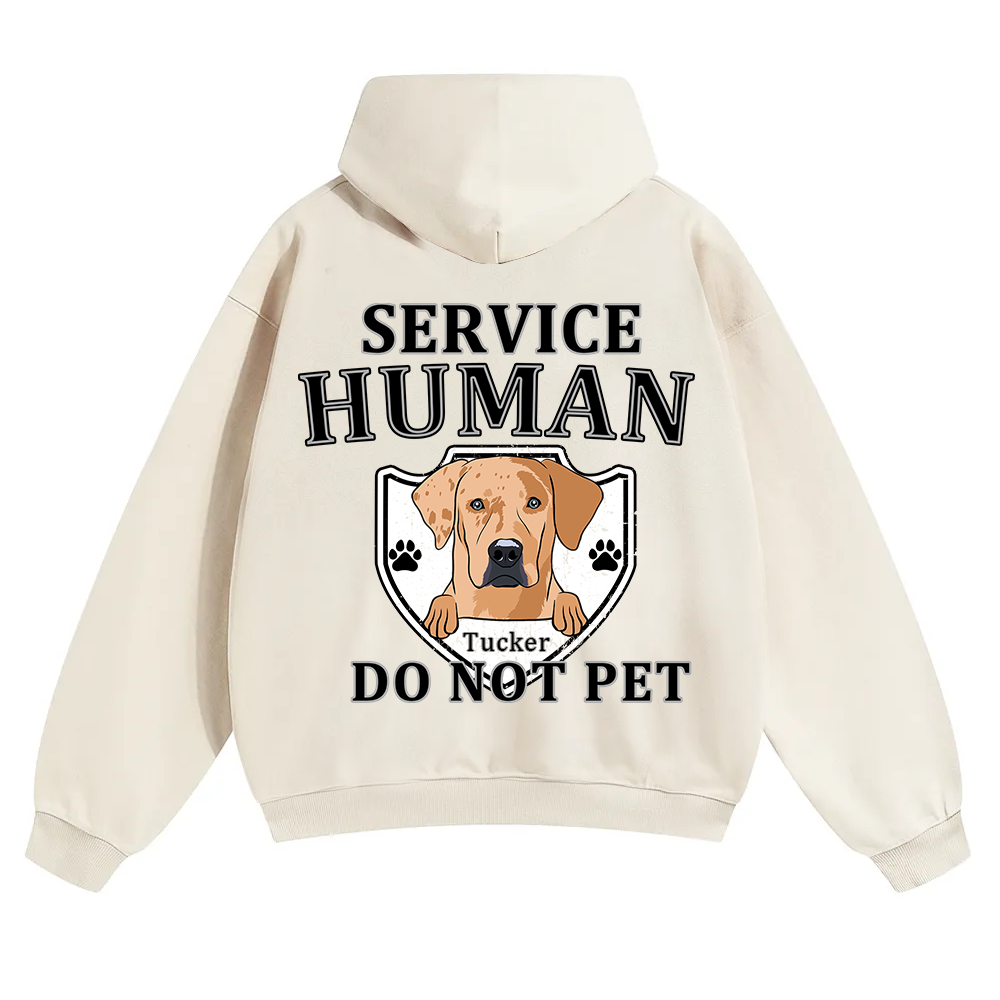  Service Human, Do Not Pet 10- Personalized Custom Unisex Soild Color Hoodies wearishow