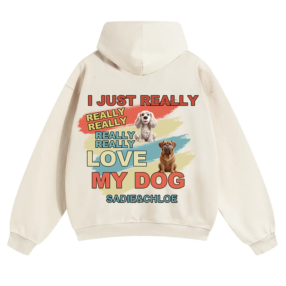 I Just Really Love My Dogs - Personalized Custom Unisex Soild Color Hoodies wearishow