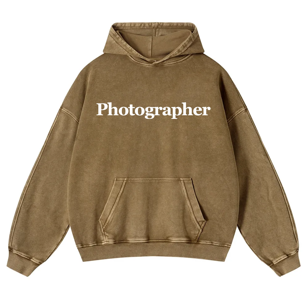Photographer Washed Hoodie wearishow