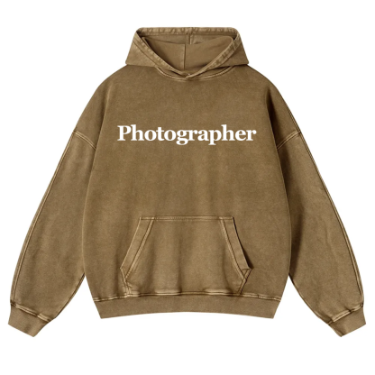 Photographer Washed Hoodie wearishow