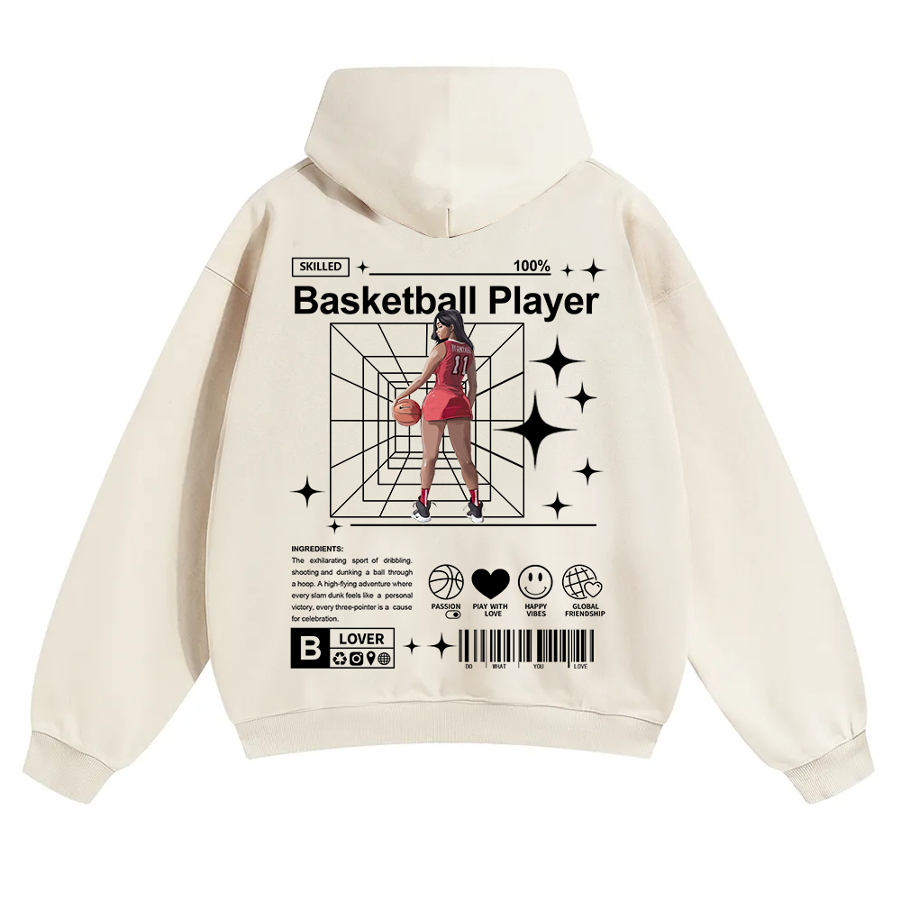Basketball Player Unisex Solid Color Hoodie wearishow