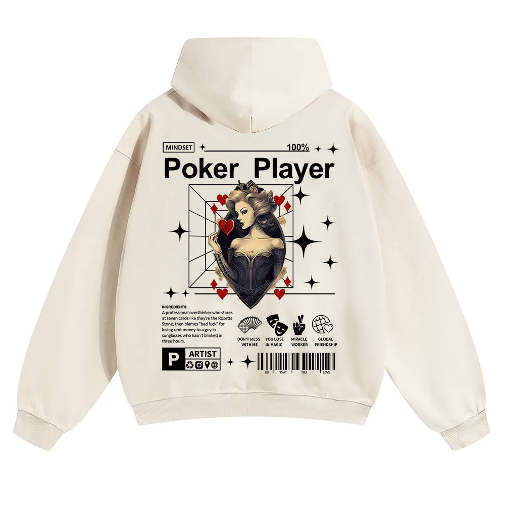 Poker Player Unisex Solid Color Hoodie wearishow
