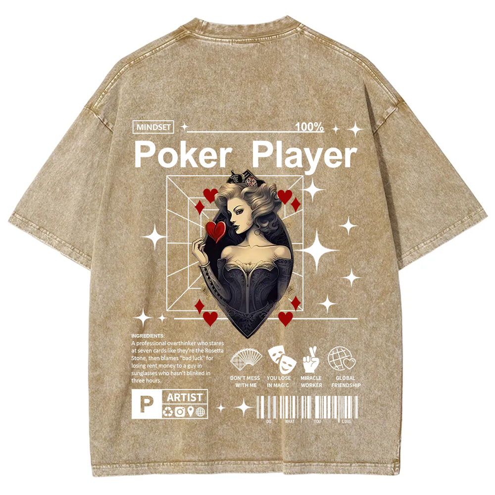 Poker Player Unisex Fit Washed T-Shirt