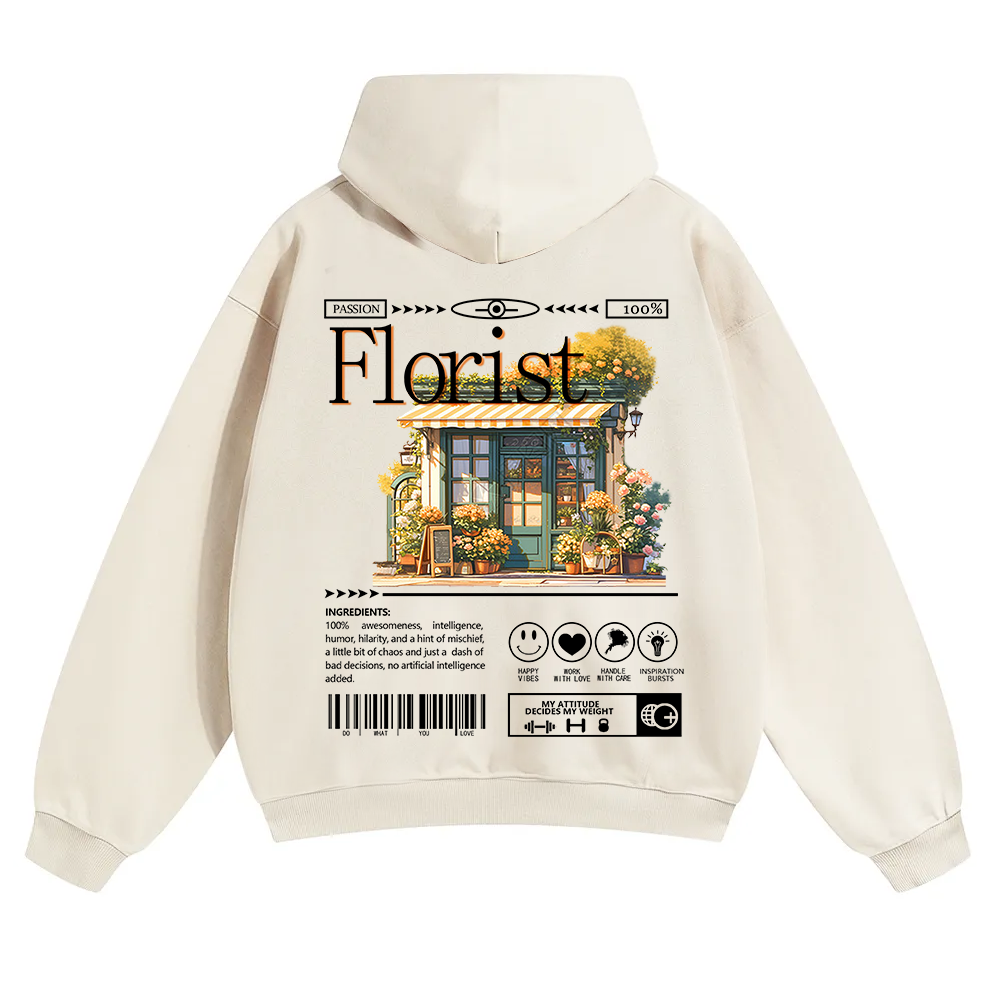 Florist Unisex Solid Color Hoodie wearishow