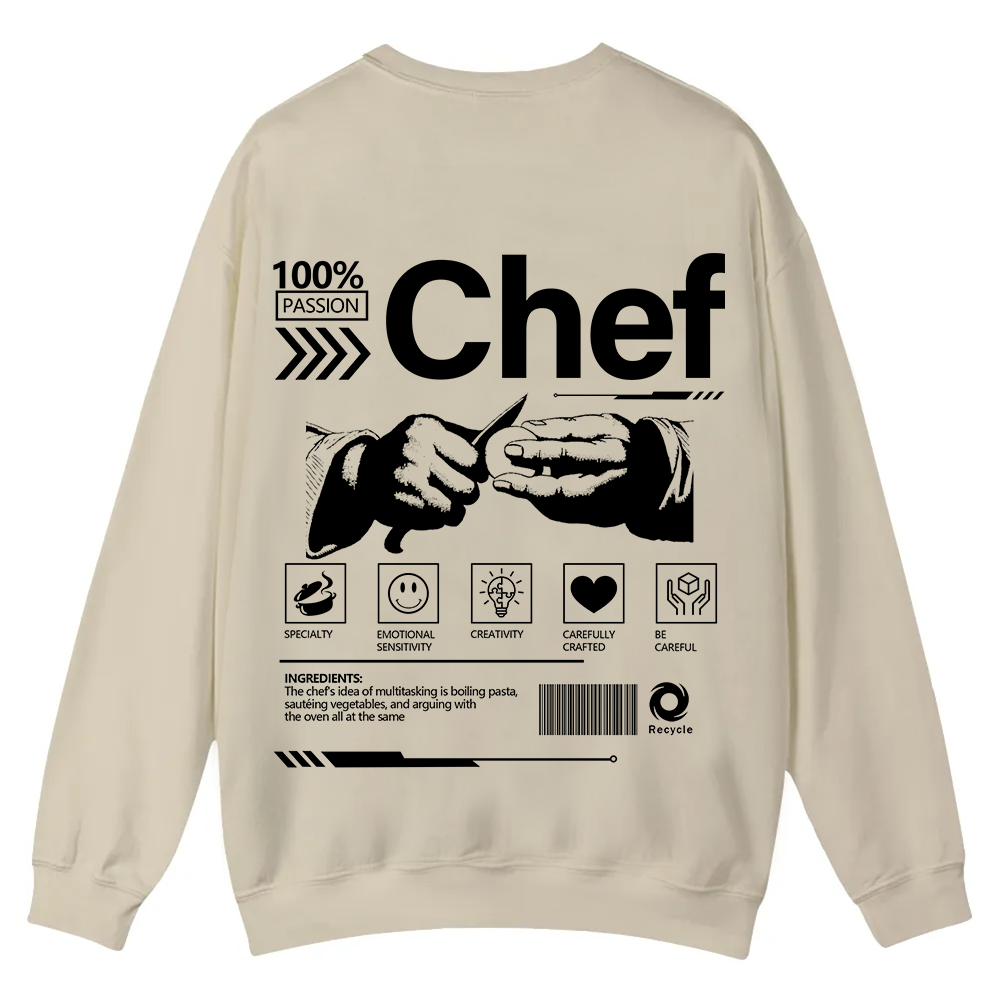 Chef Casual Crewneck Sweatshirt wearishow