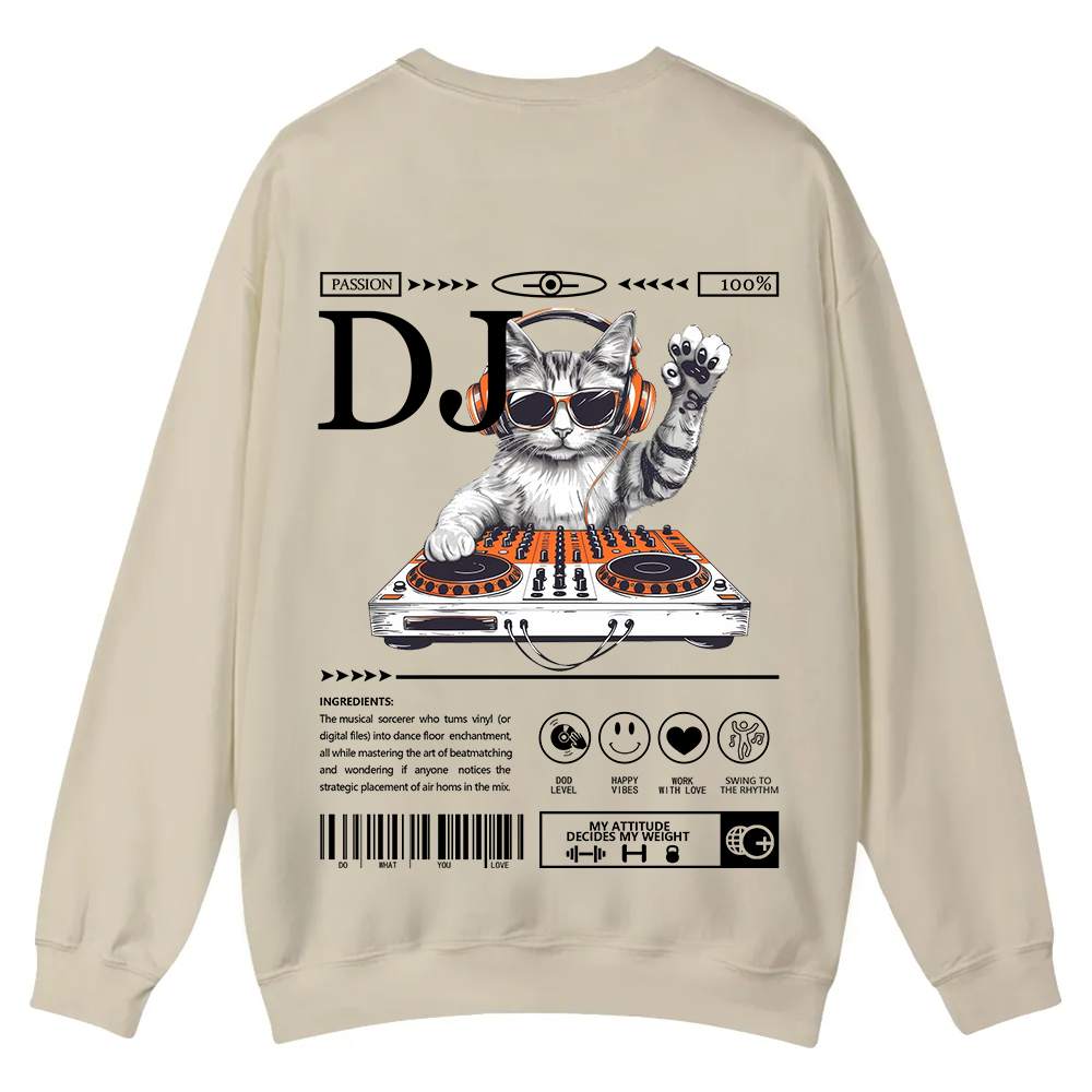DJ Casual Crewneck Sweatshirt wearishow