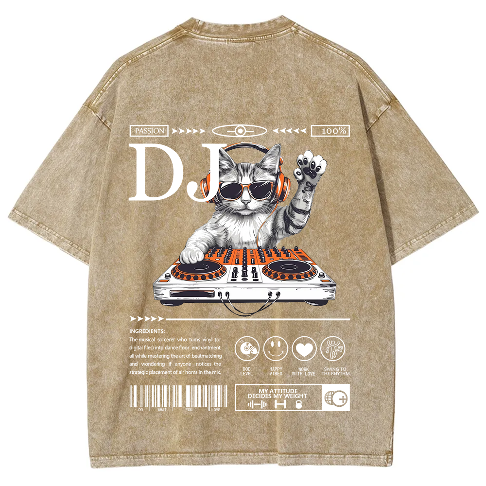 DJ Unisex Fit Washed T-Shirt
