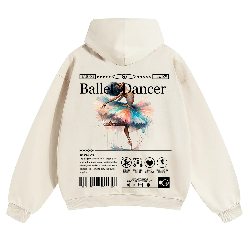Ballet Dancer Unisex Solid Color Hoodie wearishow