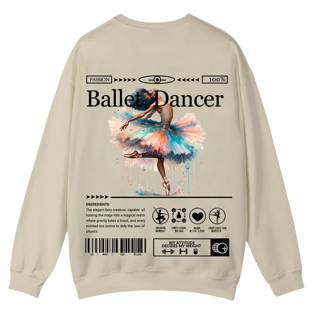 Ballet DancerCasual Crewneck Sweatshirt wearishow