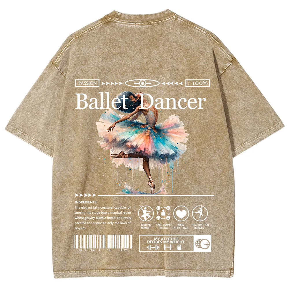 Ballet Dancer Unisex Fit Washed T-Shirt