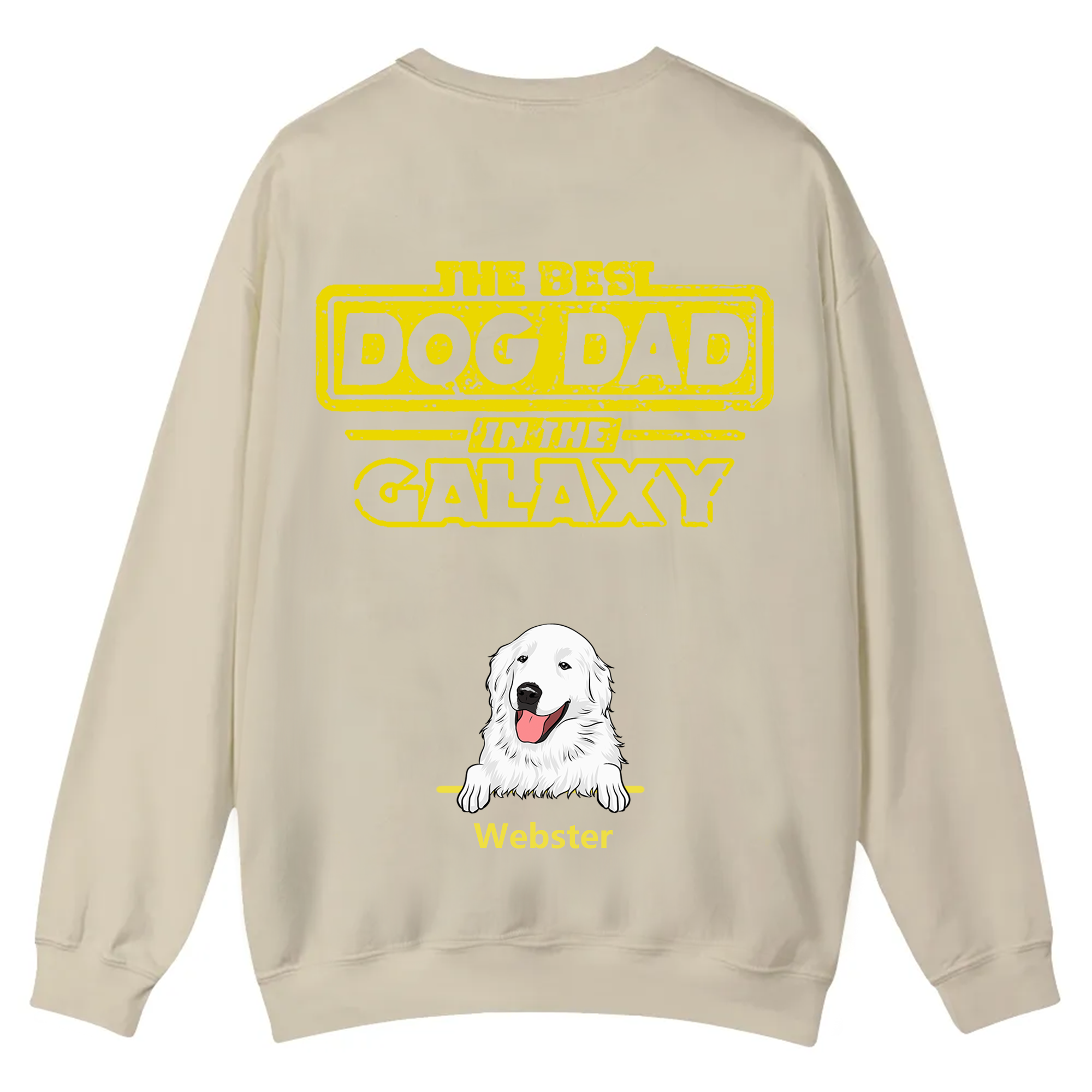 The Best Dog Dad In The Galaxy - Personalized Custom Unisex Casual Crewneck Sweatshirt