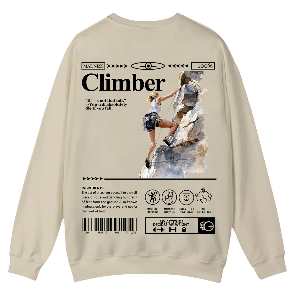 Climber Casual Crewneck Sweatshirt wearishow