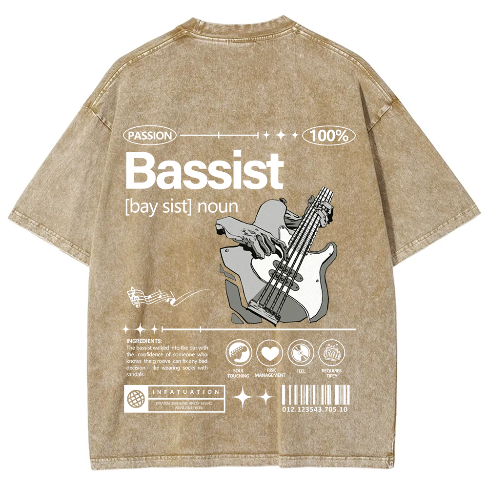 Bassist Unisex Fit Washed T-Shirt