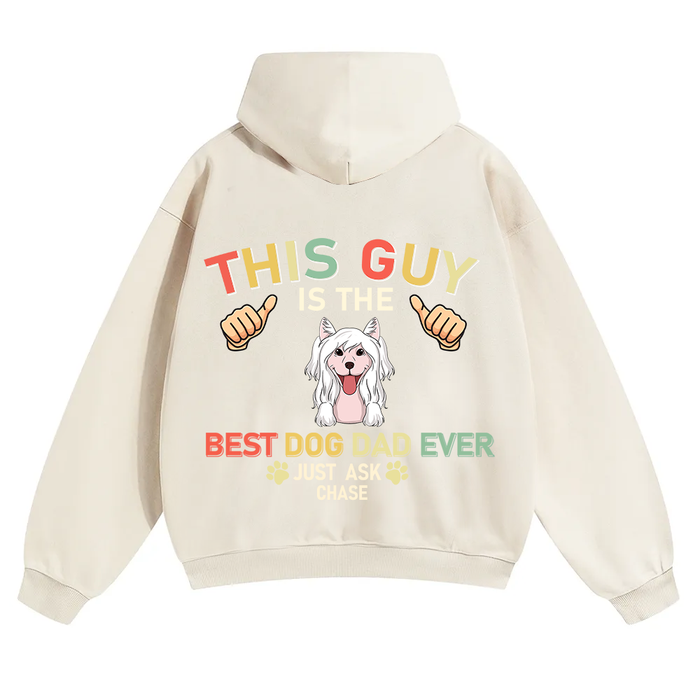 This Guy Is The Best Dog Dad Ever - Personalized Custom Unisex Soild Color Hoodies wearishow