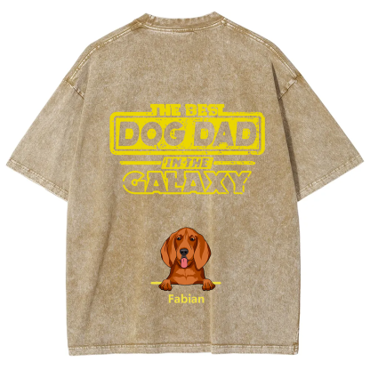 The Best Dog Dad In The Galaxy - Personalized Custom Unisex T-shirt
