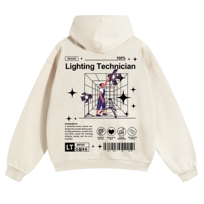 Lighting Technician Unisex Solid Color Hoodie wearishow