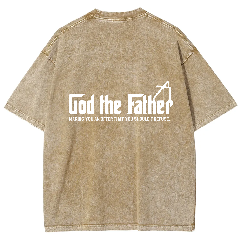 God The Father Christian Unisex Fit Washed T-Shirt