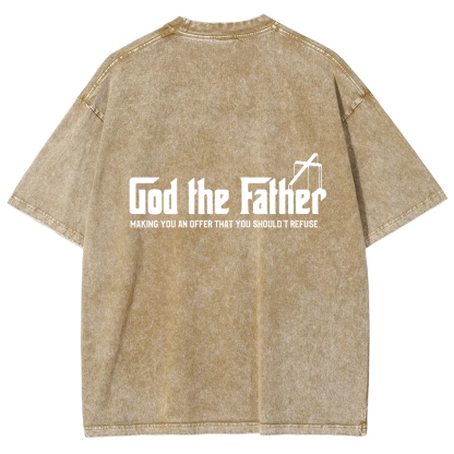 God The Father Christian Unisex Fit Washed T-Shirt