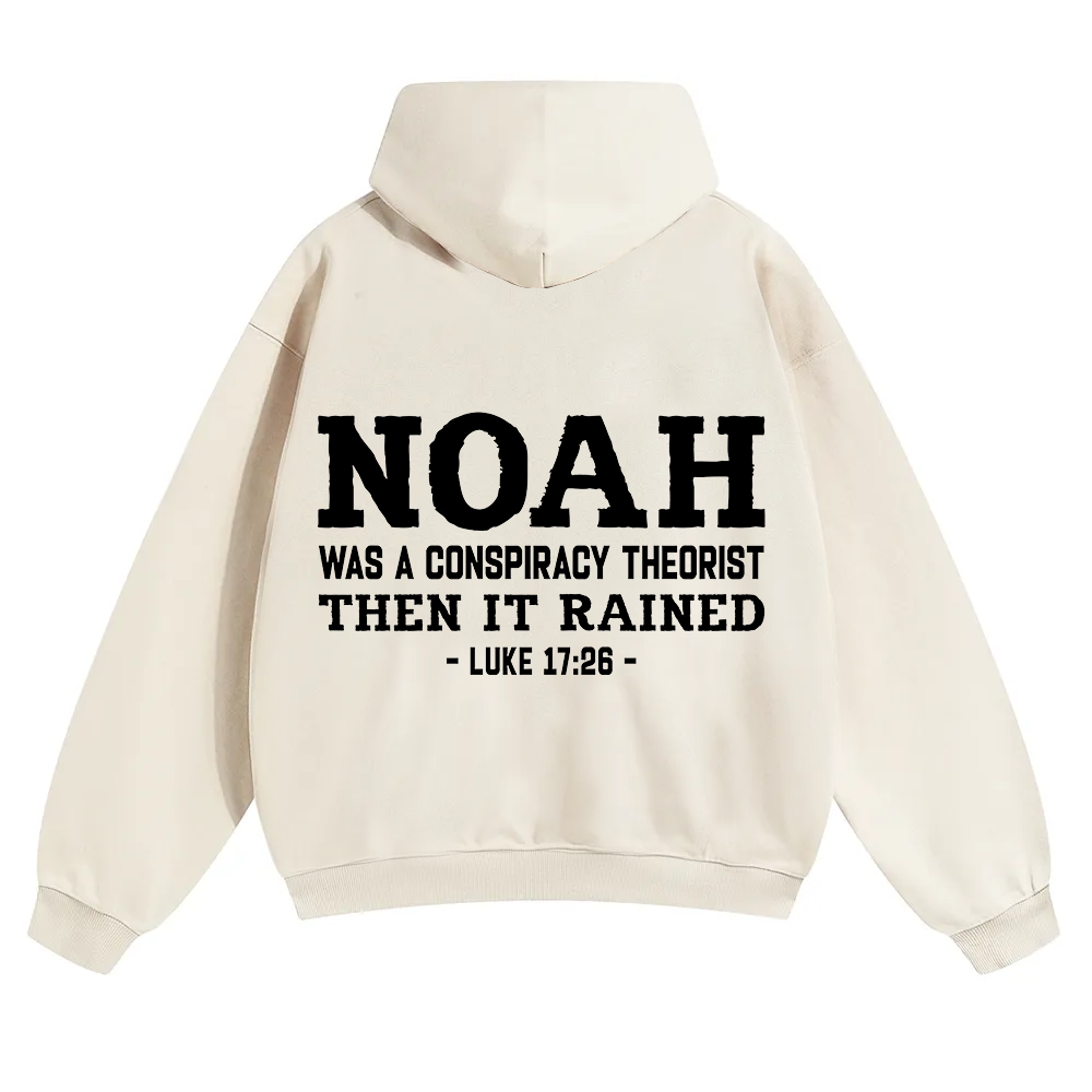 Noah Was a Conspiracy Theorist Unisex Solid Color Hoodie wearishow