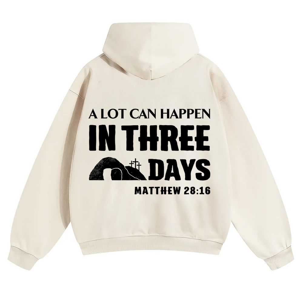 A Lot Can Happen in Three Days Unisex Solid Color Hoodie wearishow
