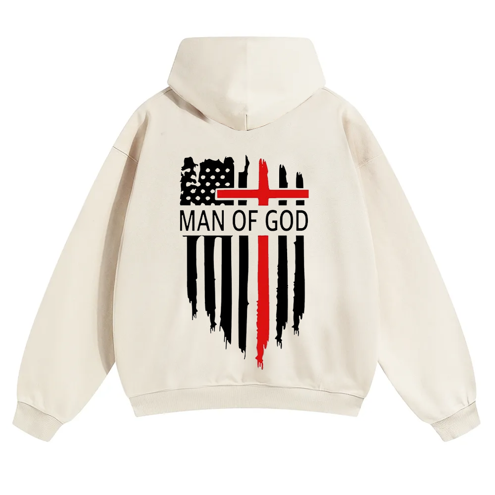 Man Of God Chrsitian Unisex Solid Color Hoodie wearishow