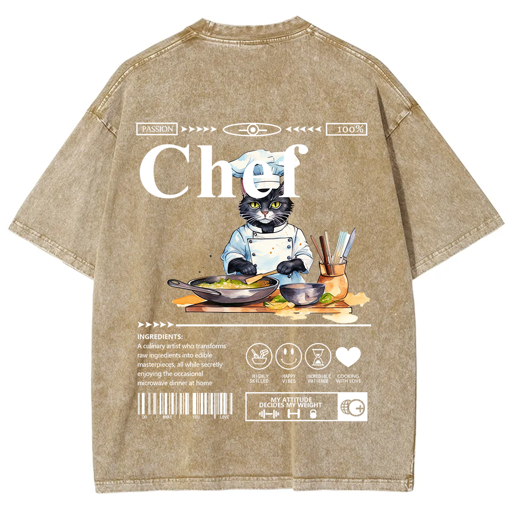 Chef Unisex Fit Washed T-Shirt