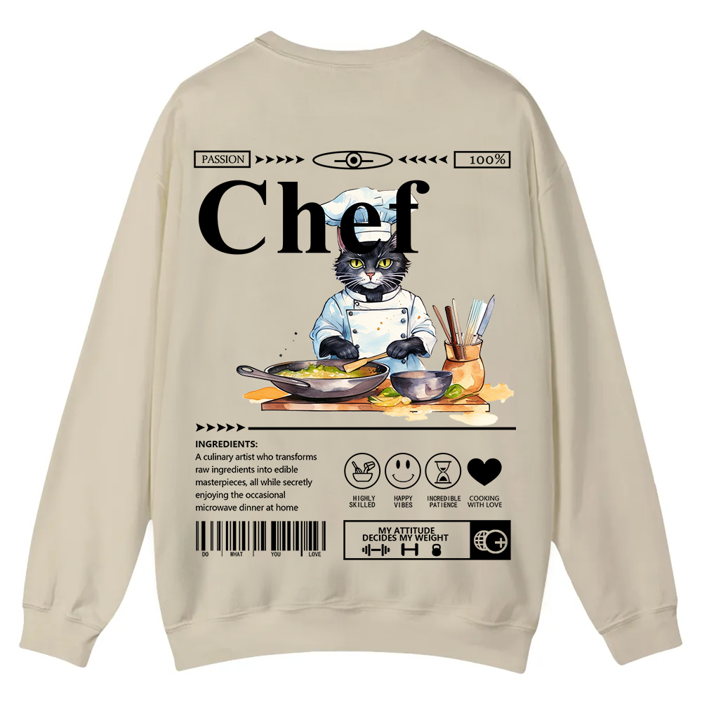 Chef Casual Crewneck Sweatshirt wearishow