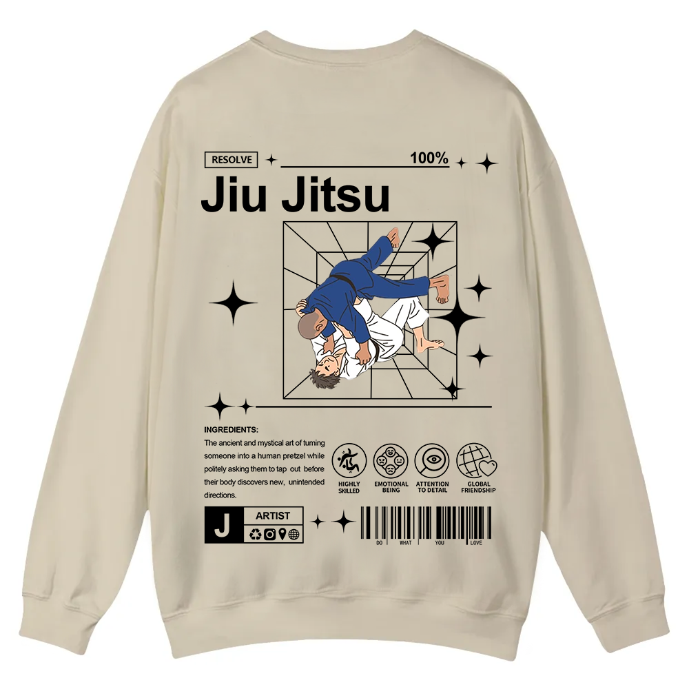Jiu Jitsu Casual Crewneck Sweatshirt wearishow