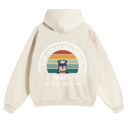 This Human Belongs To 3 - Personalized Custom Unisex Hoodie