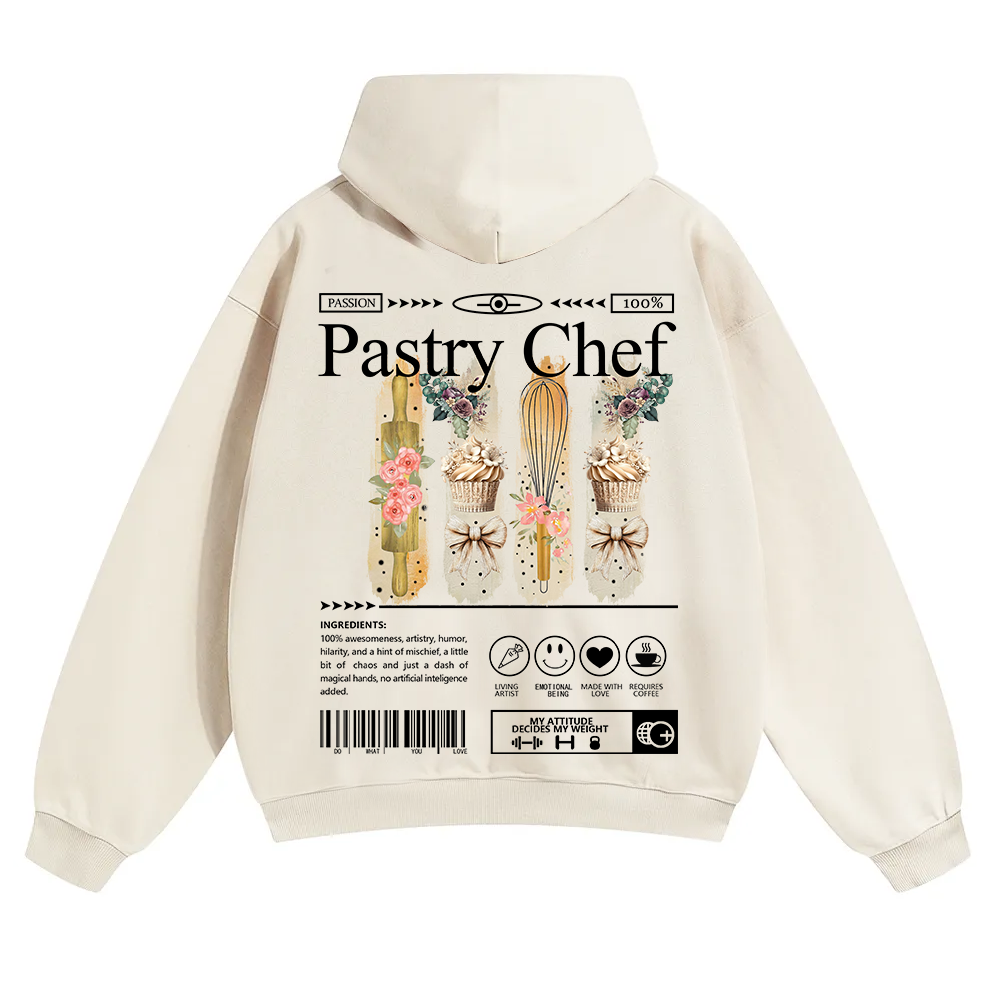 Pastry Chef Unisex Solid Color Hoodie wearishow