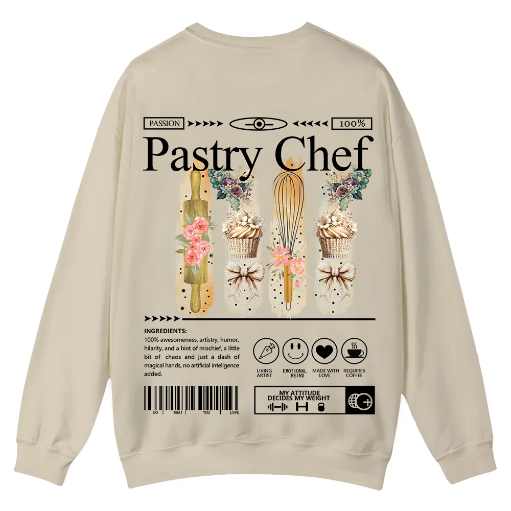 Pastry Chef Casual Crewneck Sweatshirt wearishow