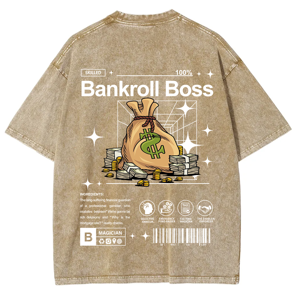 Bankroll Boss Unisex Fit Washed T-Shirt