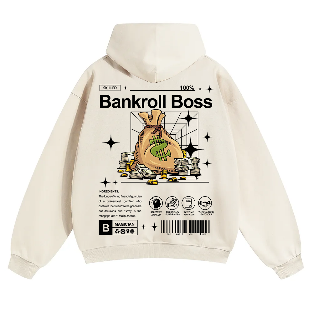 Bankroll Boss Unisex Solid Color Hoodie wearishow