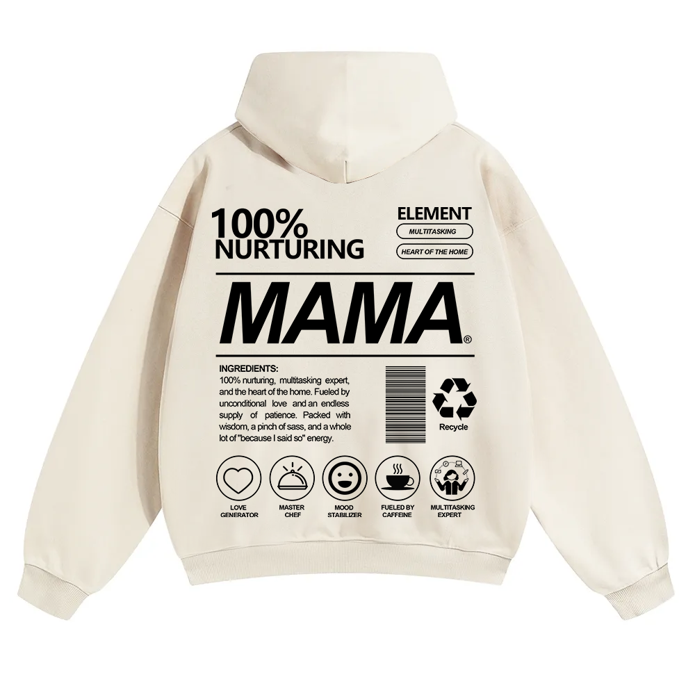 Mama Unisex Solid Color Hoodie wearishow